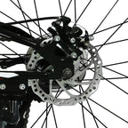 Xspec 7 Speed Folding Compact Mountain Bike, Black, 26 In.