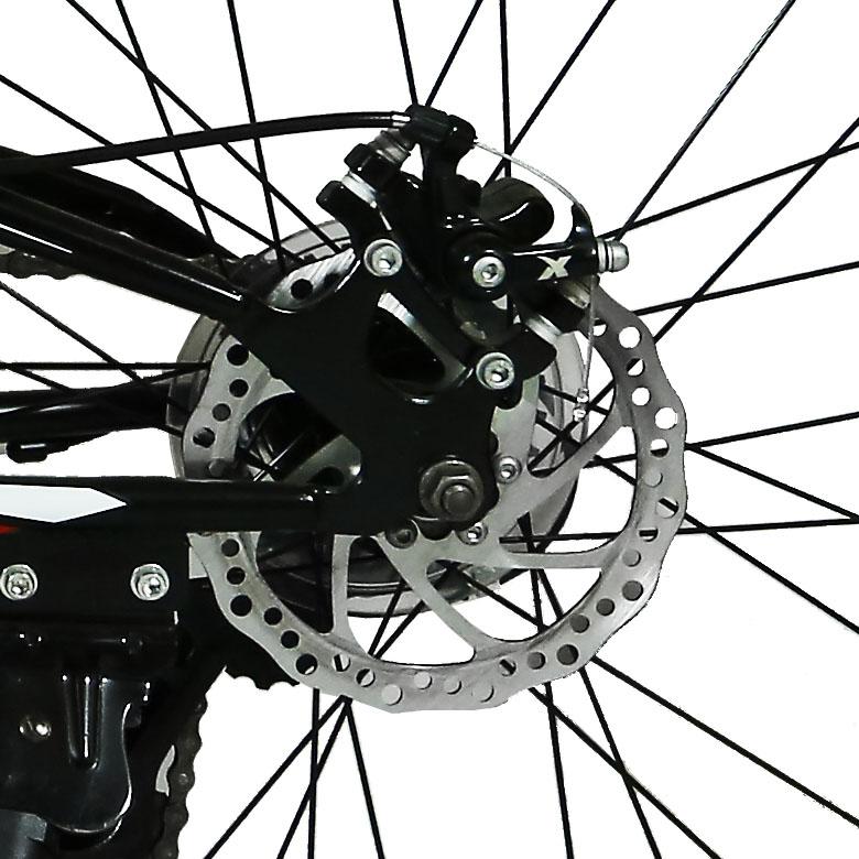 Xspec 7 Speed Folding Compact Mountain Bike, Black, 26 In.