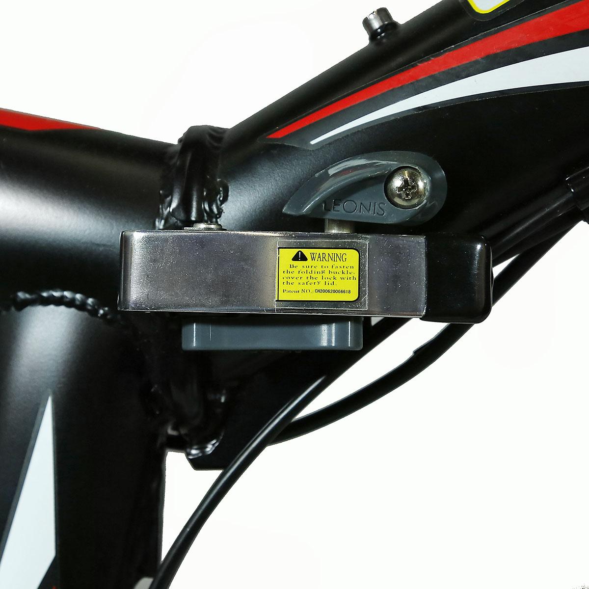 Xspec 7 Speed Folding Compact Mountain Bike, Black, 26 In.
