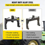 vevor 3-point quick hitch, 3000 lbs lifting capacity tractor quick hitch, 27.5" between lower arms attachments quick hitch, no welding &amp; 5 level adjustable bolt, adaptation to category 1 &amp; 2 tractors