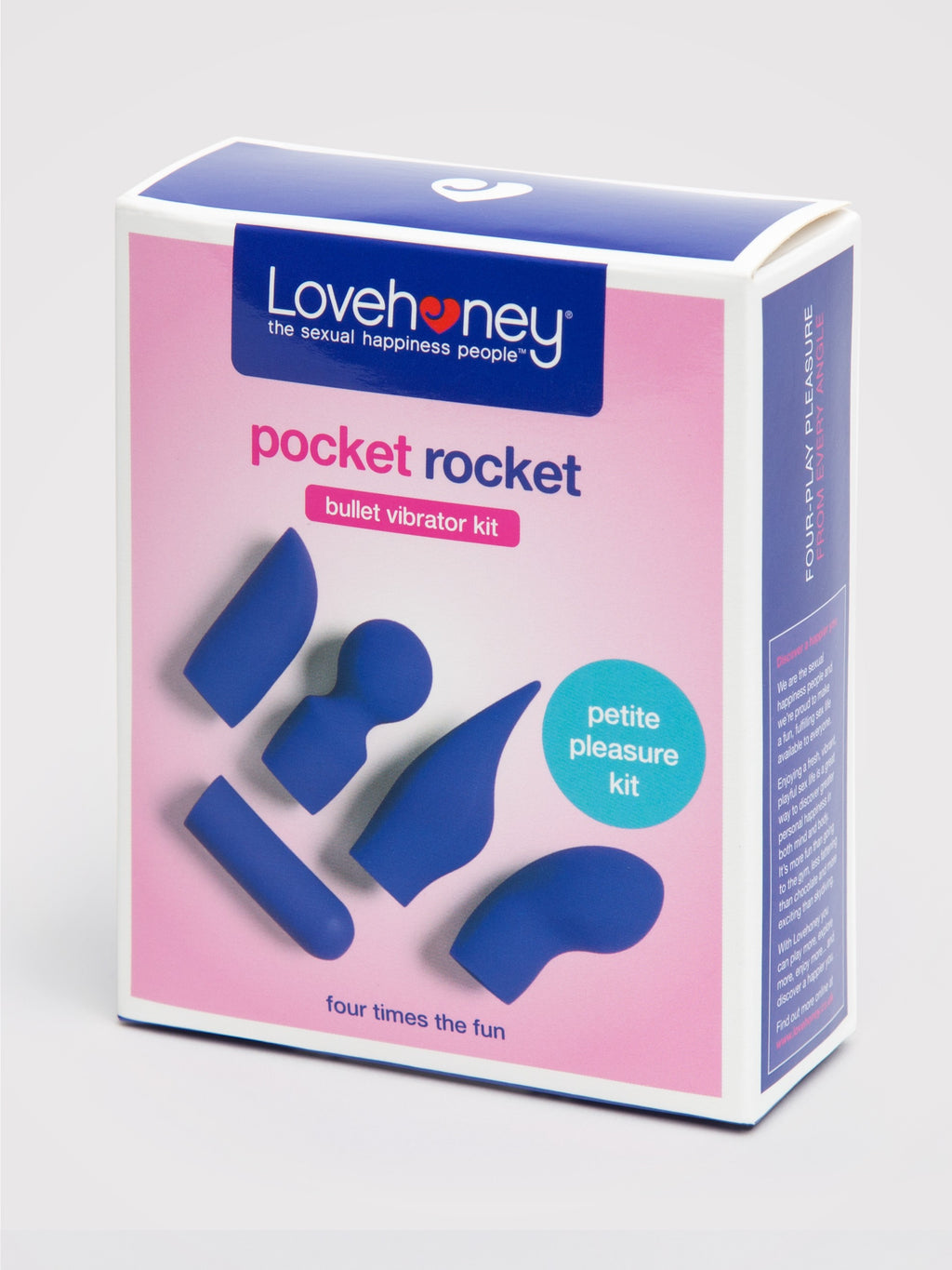Lovehoney Rechargeable Mini Bullet Vibrator and Sleeve Set (5 Piece), Purple