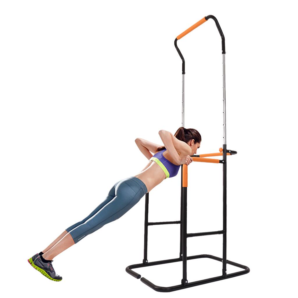 Power Tower Dip Station Adjustable Pull Up Bar Exercise Home Gym Strength Training Workout Multi Function Equipment
