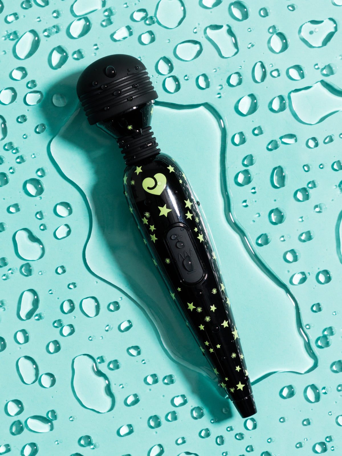 Lovehoney Glow-in-the-Dark Deluxe Mini Massage Wand Vibrator, Glow | Glow