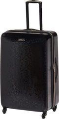 Belle Voyage Hardside Luggage with Spinner Wheels, Black, Checked-Medium 25-Inch