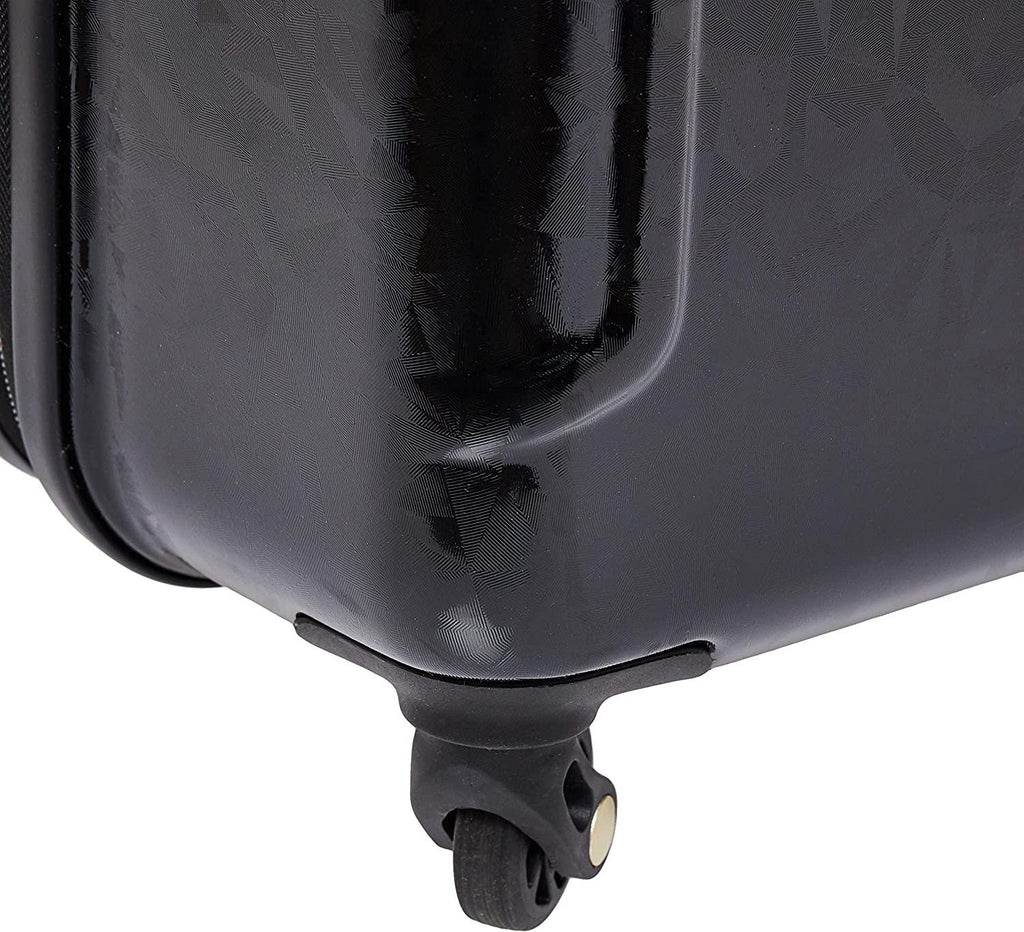 Belle Voyage Hardside Luggage with Spinner Wheels, Black, Checked-Medium 25-Inch