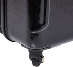 Belle Voyage Hardside Luggage with Spinner Wheels, Black, Checked-Medium 25-Inch
