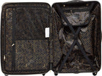 Belle Voyage Hardside Luggage with Spinner Wheels, Black, Checked-Medium 25-Inch