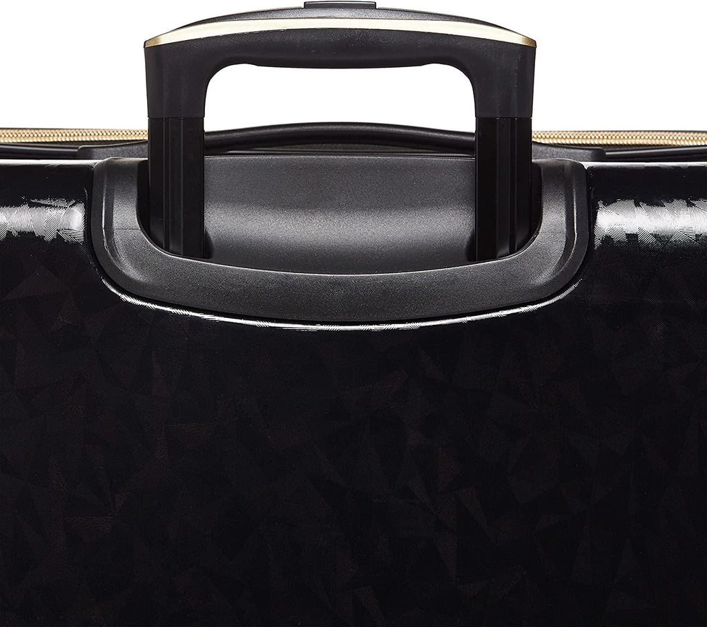 Belle Voyage Hardside Luggage with Spinner Wheels, Black, Checked-Medium 25-Inch