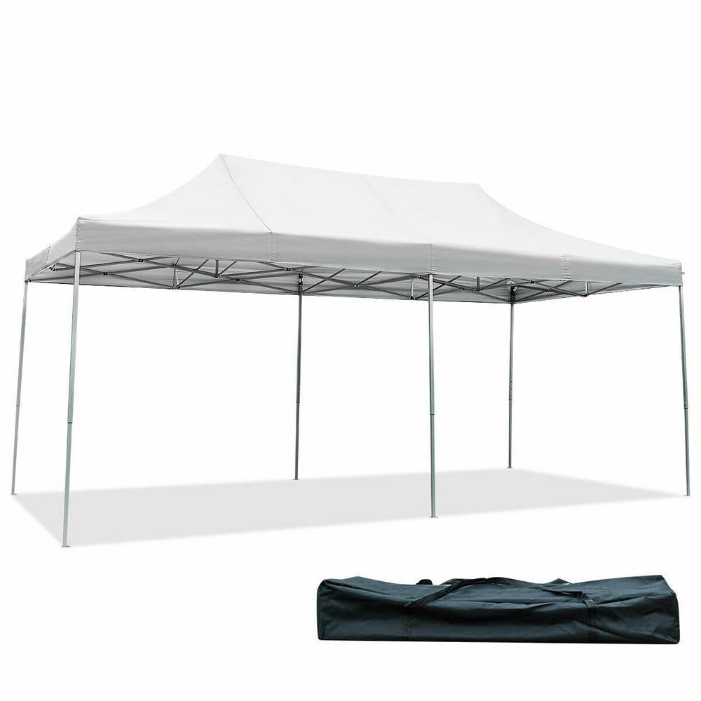 20 ft. x 10 ft. White Instant Pop Up Wedding Tent Folding Shelter Canopy Carry Bag