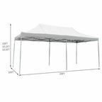 20 ft. x 10 ft. White Instant Pop Up Wedding Tent Folding Shelter Canopy Carry Bag