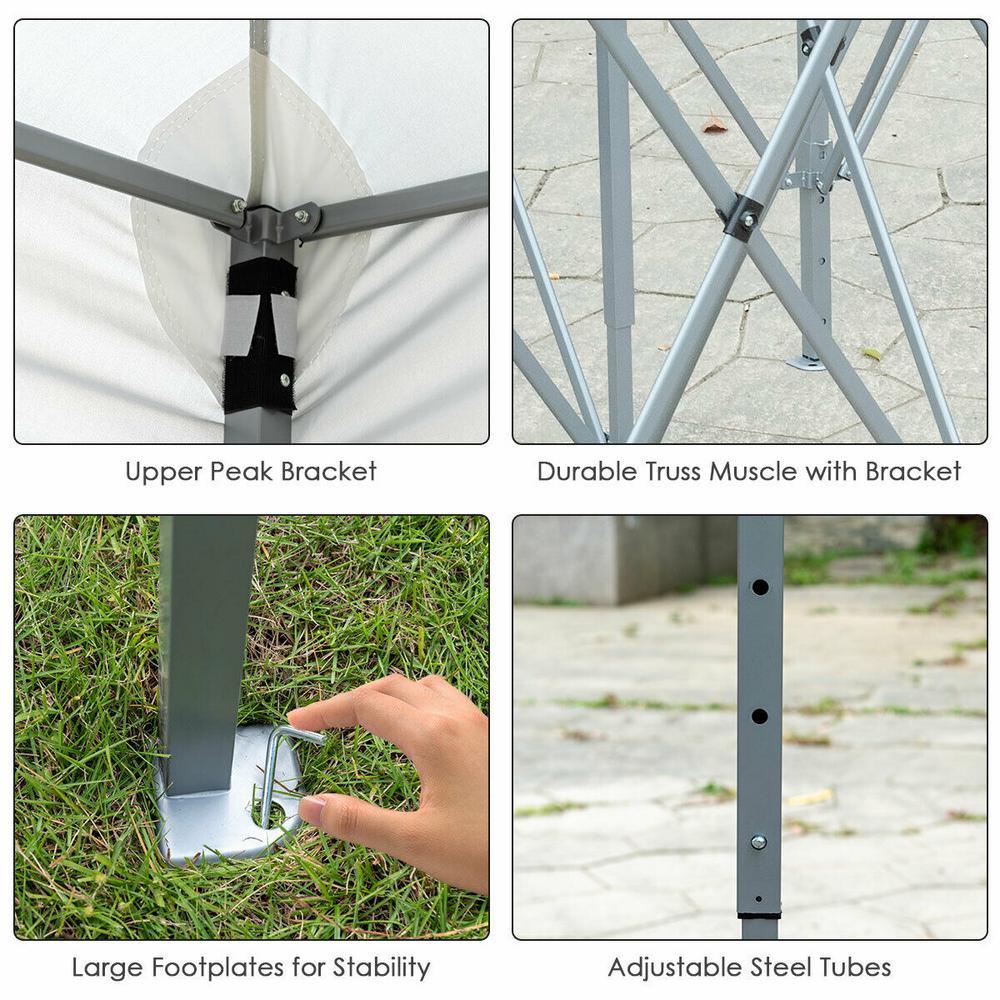 20 ft. x 10 ft. White Instant Pop Up Wedding Tent Folding Shelter Canopy Carry Bag