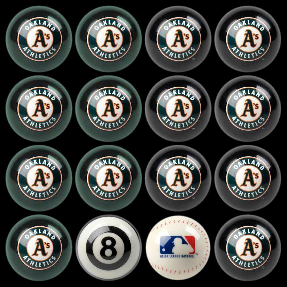 Oakland Athletics Home Vs Away Billiard Ball Full Set of 16