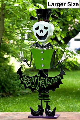 Metal Halloween Figurine Statue Decorations with Bobbly Heads