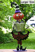 Metal Halloween Figurine Statue Decorations with Bobbly Heads