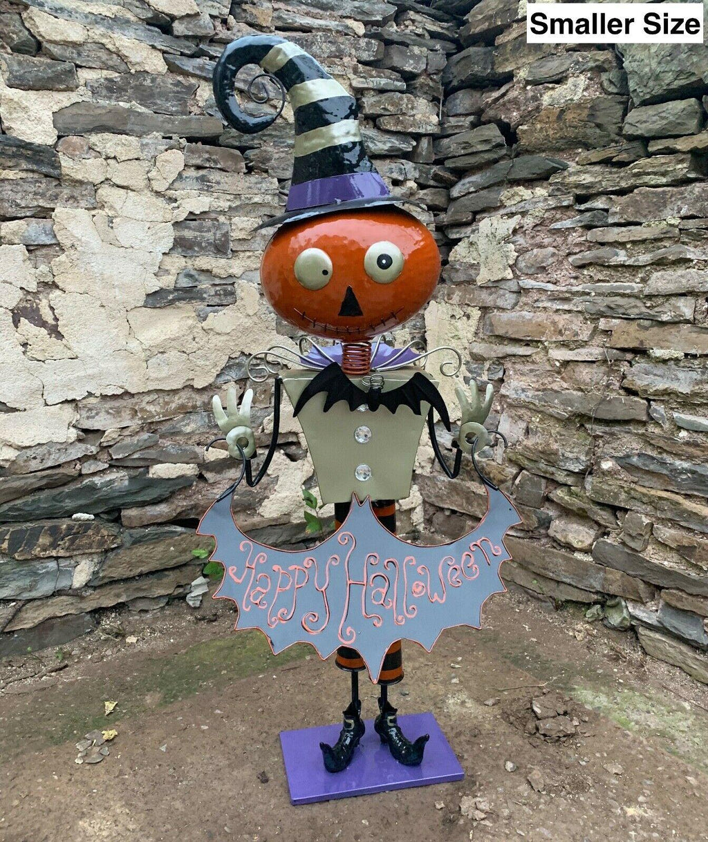 Metal Halloween Figurine Statue Decorations with Bobbly Heads