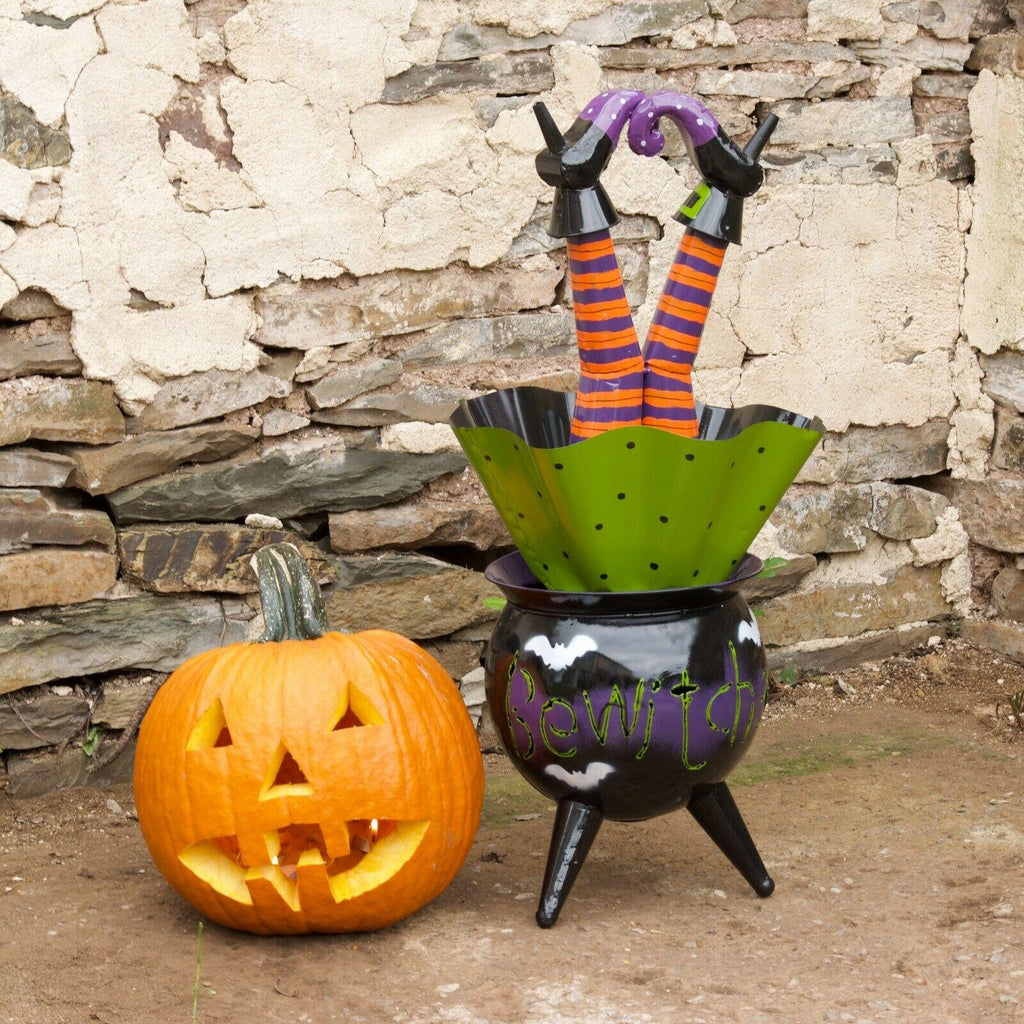 Metal Halloween Figurine Statue Decorations with Bobbly Heads