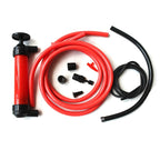 Siphon Fuel Liquid Transfer Pump Kit-Multi-Use Hand Gasoline, Oil, Liquid And Air Pump-Red Travel Emergency Manual Vehicle Car Tool