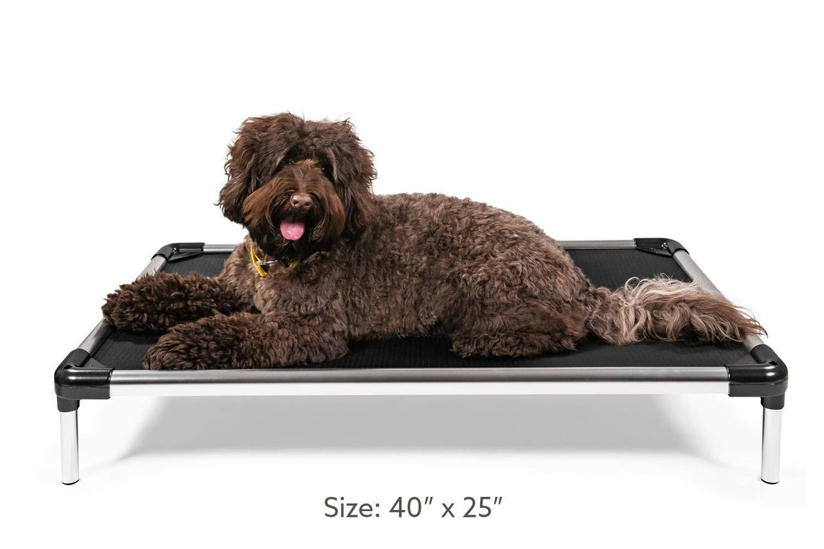 K9 Ballistics Chew Proof Elevated Dog Bed, Chew Resistant Indestructible Dog Cot, Large, Medium, Small Sizes for Indoor or Outdoor Dogs Who Chew Their Beds, Waterproof with Aluminum Frame