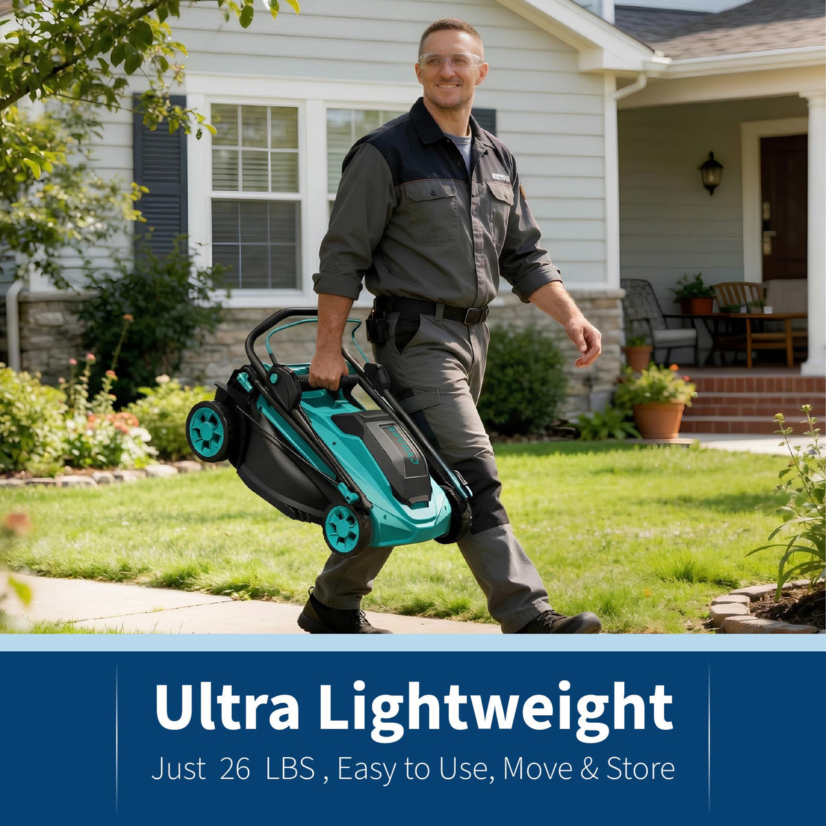 17 Inch Electric Lawn Mower Cordless