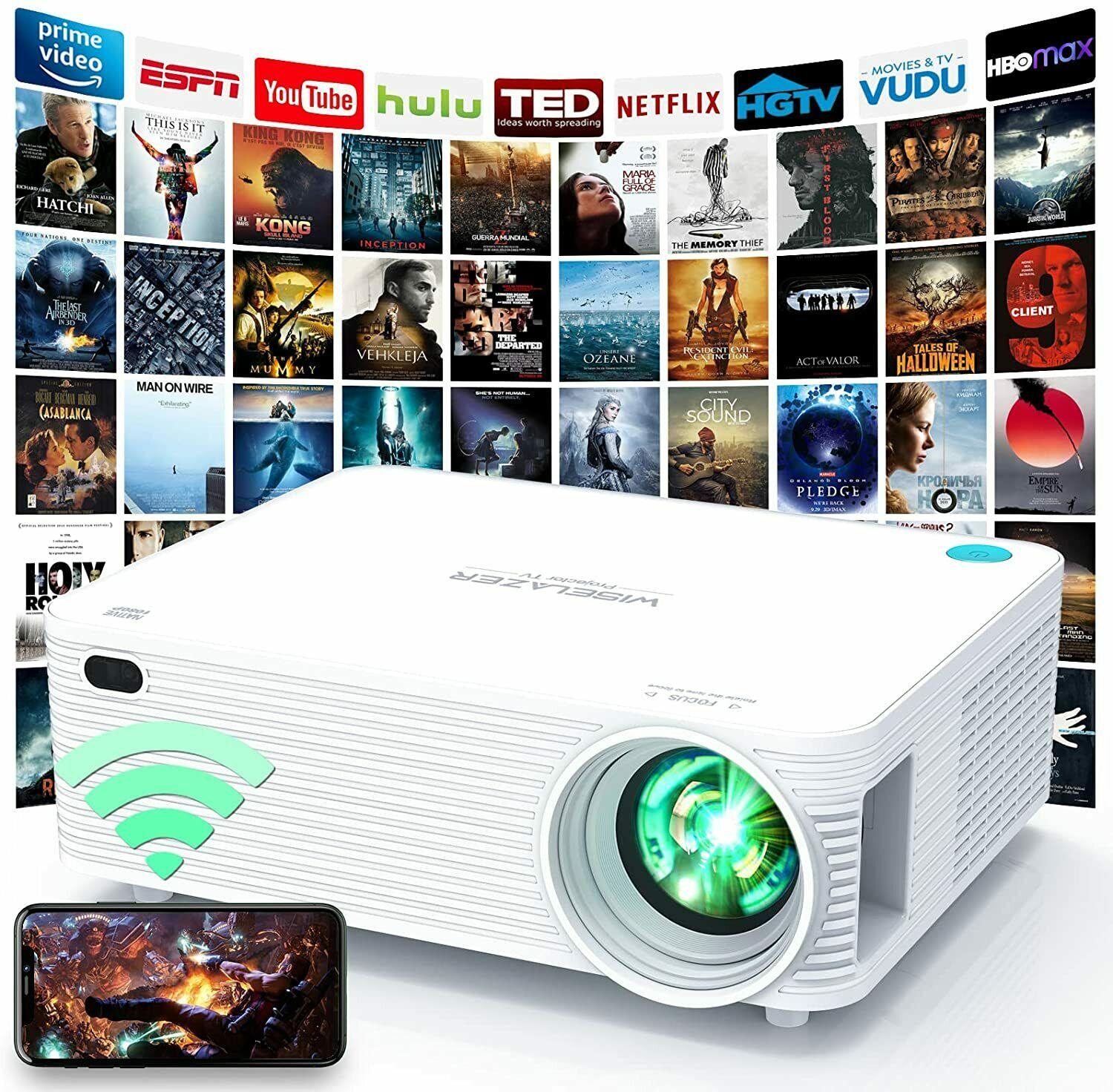 4k native 1080p hd 5g wifi bluetooth home theater projector video cinema 9500lm