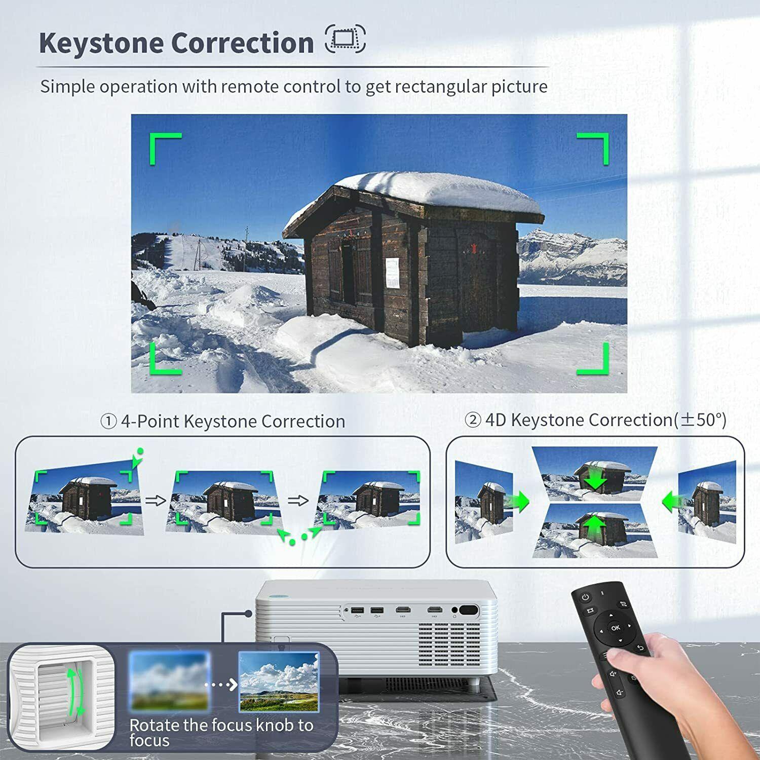 4k native 1080p hd 5g wifi bluetooth home theater projector video cinema 9500lm