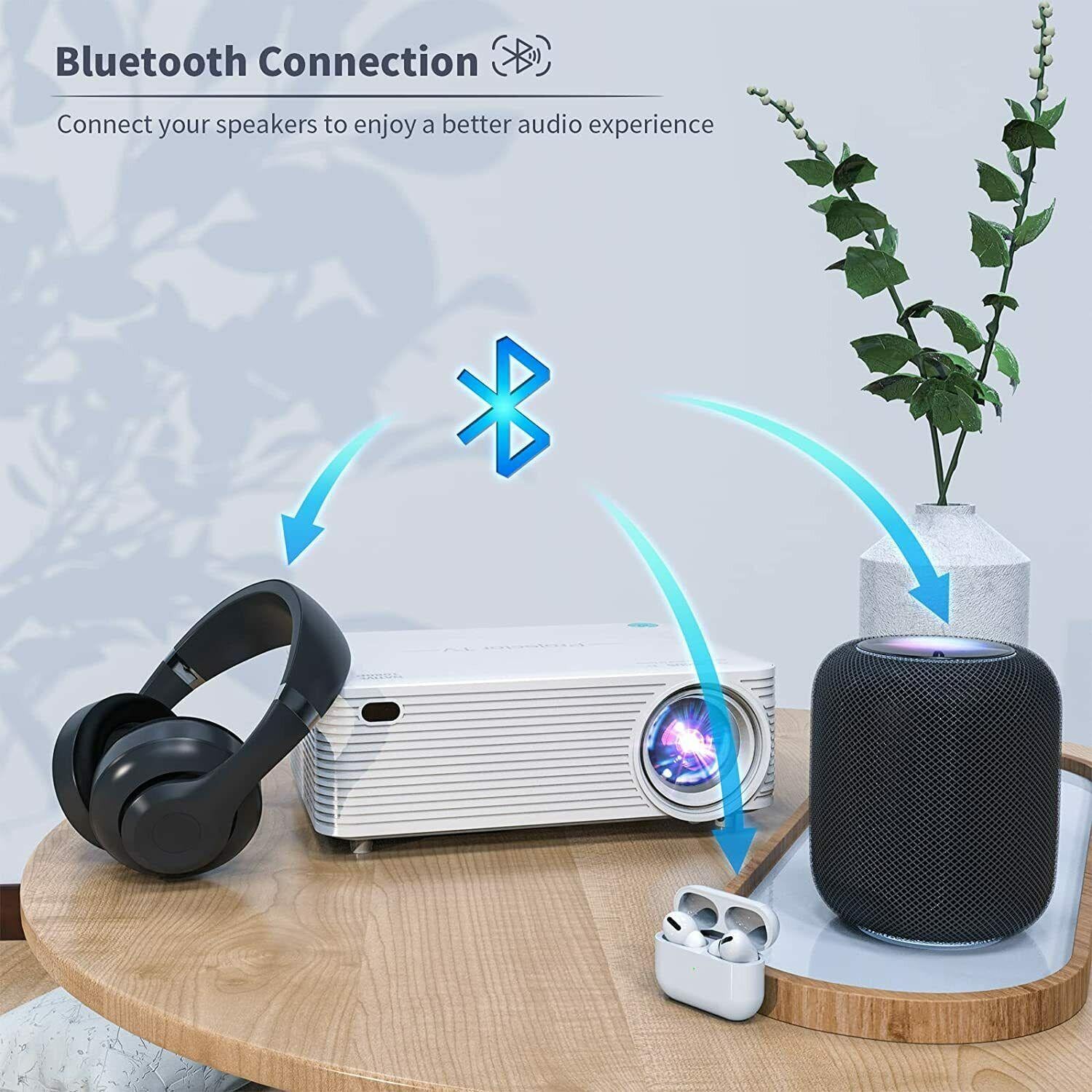 4k native 1080p hd 5g wifi bluetooth home theater projector video cinema 9500lm