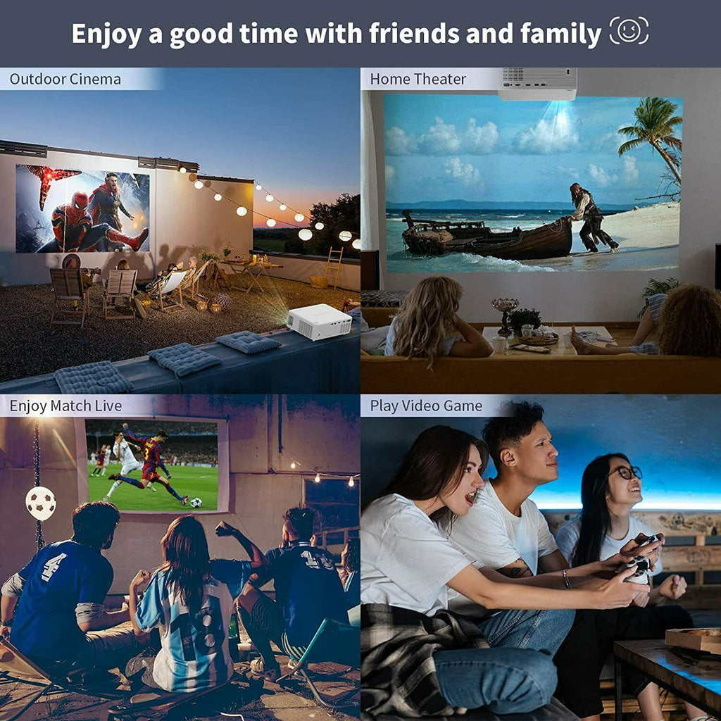 4k native 1080p hd 5g wifi bluetooth home theater projector video cinema 9500lm