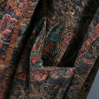 Fashion Loose Print Maxi Pockets Long Sleeve Dress
