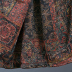 Fashion Loose Print Maxi Pockets Long Sleeve Dress