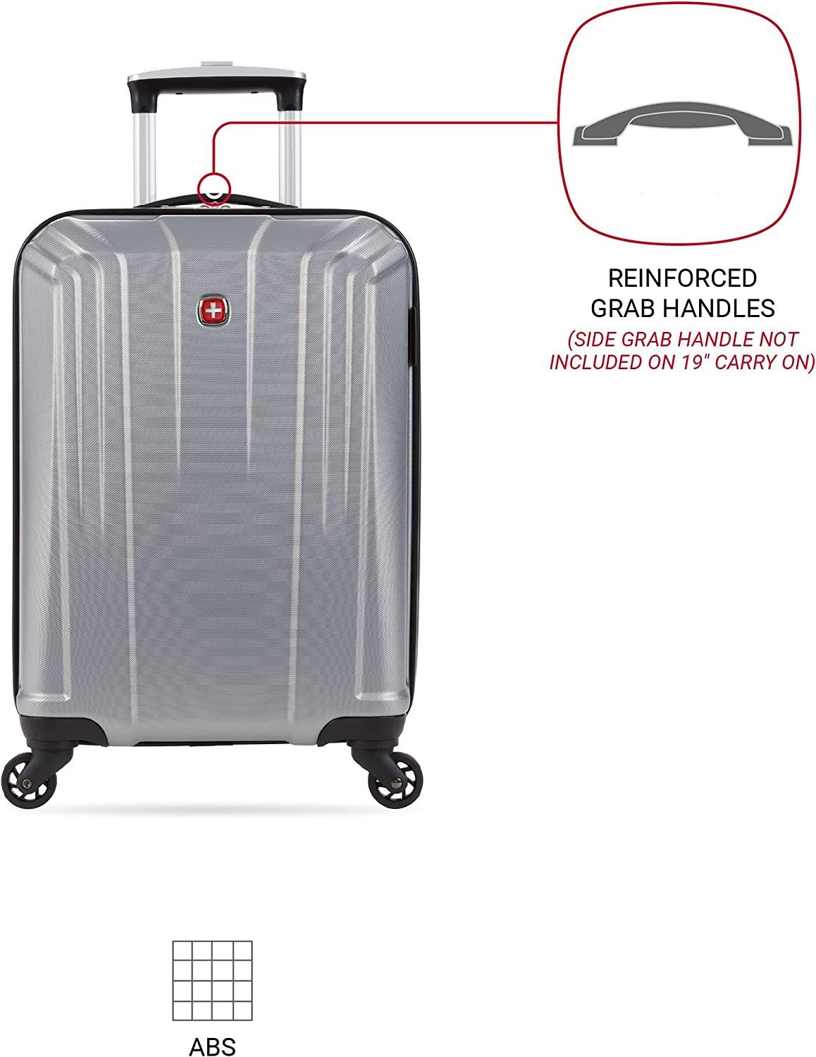 3750 Hardside Expandable Luggage with Spinner Wheels, Silver, Carry-On 20-Inch