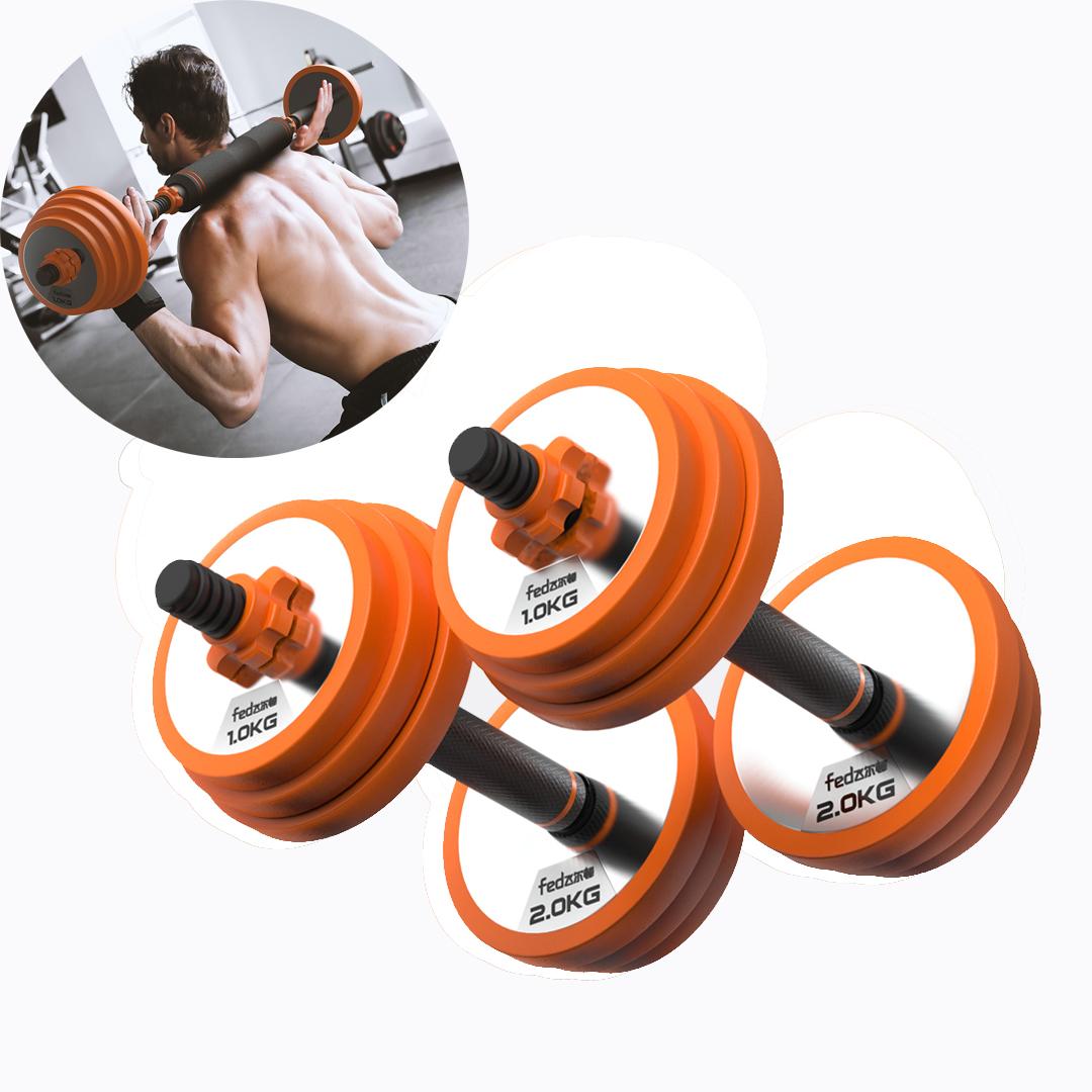 40lb Adjustable Dumbbell Fitness Dial Dumbbell with Handle and Weight Plate for Home Gym Bodybuilding Training