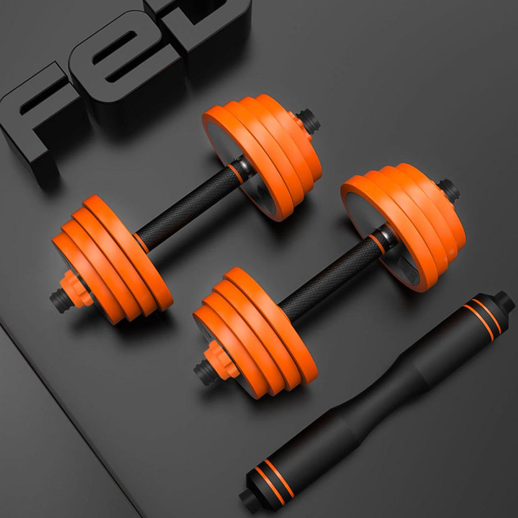 40lb Adjustable Dumbbell Fitness Dial Dumbbell with Handle and Weight Plate for Home Gym Bodybuilding Training