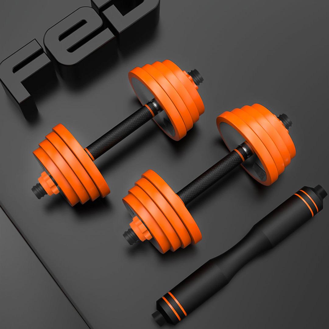40lb Adjustable Dumbbell Fitness Dial Dumbbell with Handle and Weight Plate for Home Gym Bodybuilding Training