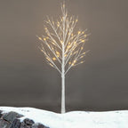 6FT Snowflake Christmas Tree with 96 LED Lamp For Outdoor Party Decorate Xmas