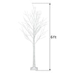 6FT Snowflake Christmas Tree with 96 LED Lamp For Outdoor Party Decorate Xmas