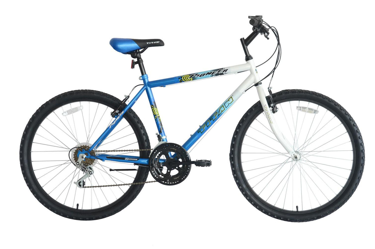 Pioneer 18-Speed Steel Men's Mountain Bicycle, Blue