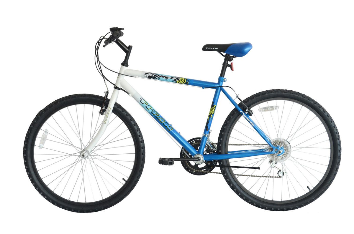 Pioneer 18-Speed Steel Men's Mountain Bicycle, Blue