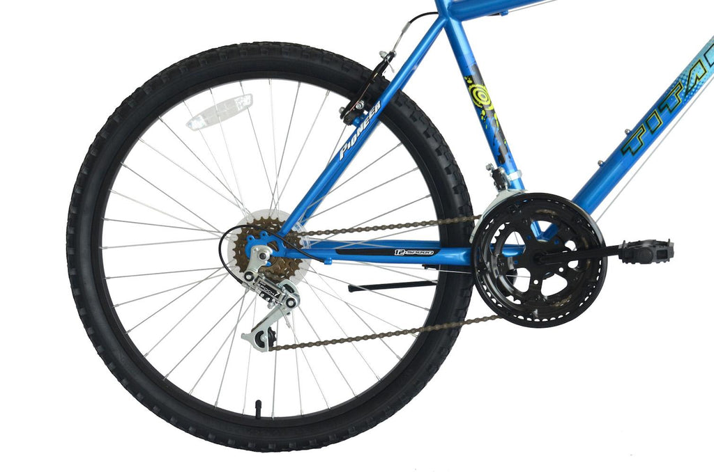 Pioneer 18-Speed Steel Men's Mountain Bicycle, Blue