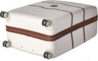 Chatelet Hardside Luggage with Spinner Wheels, Champagne White, Checked-Large 28 Inch, with Brake