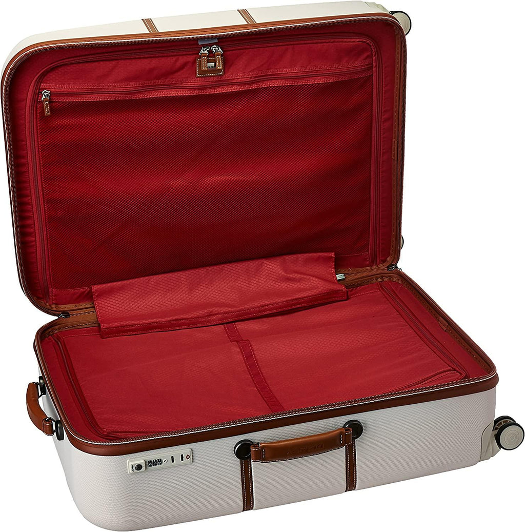 Chatelet Hardside Luggage with Spinner Wheels, Champagne White, Checked-Large 28 Inch, with Brake