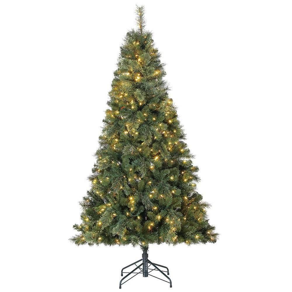 Home Herita7' Cascade Cashmere  Set Artificial Pre-Lit Christmas Tree