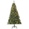 Home Herita7' Cascade Cashmere  Set Artificial Pre-Lit Christmas Tree
