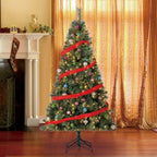 Home Herita7' Cascade Cashmere  Set Artificial Pre-Lit Christmas Tree
