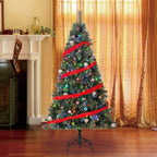Home Herita7' Cascade Cashmere  Set Artificial Pre-Lit Christmas Tree