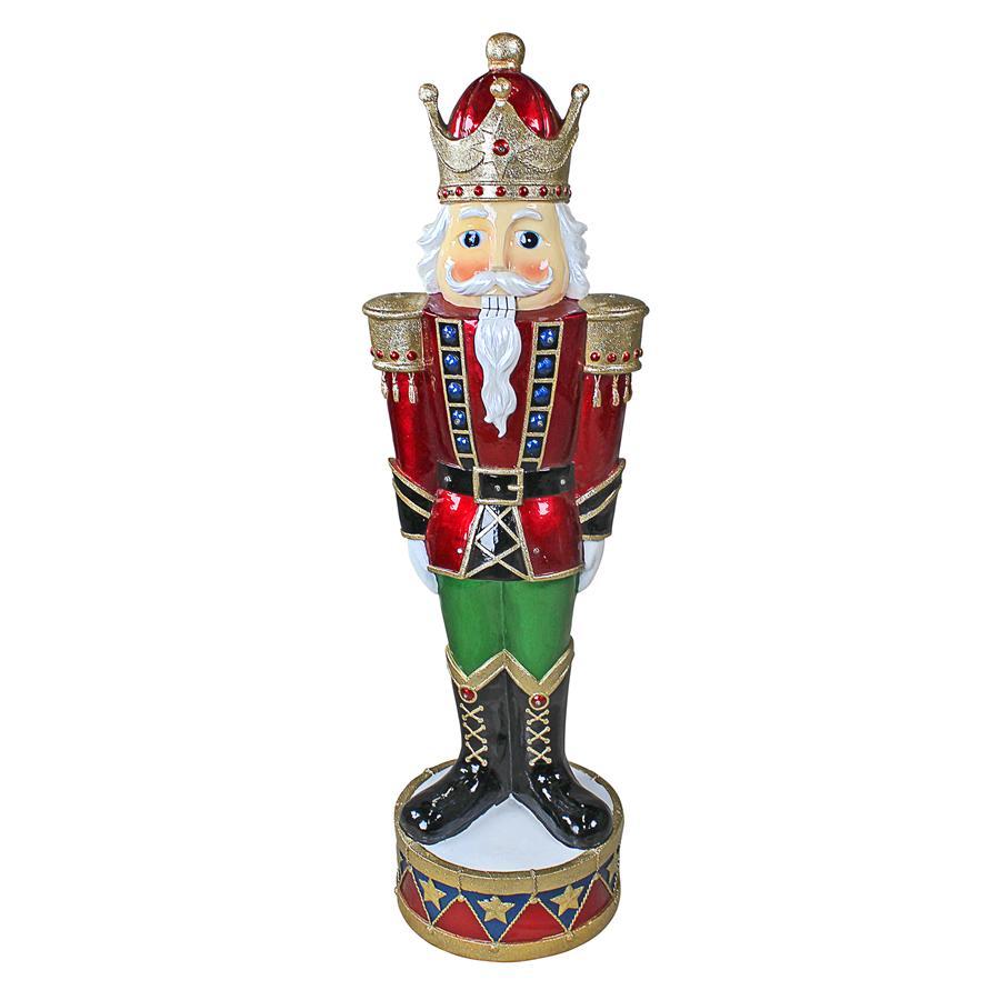 Toscano Illuminated Bavarian-Style Holiday Nutcracker Statue