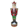 Toscano Illuminated Bavarian-Style Holiday Nutcracker Statue