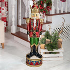 Toscano Illuminated Bavarian-Style Holiday Nutcracker Statue