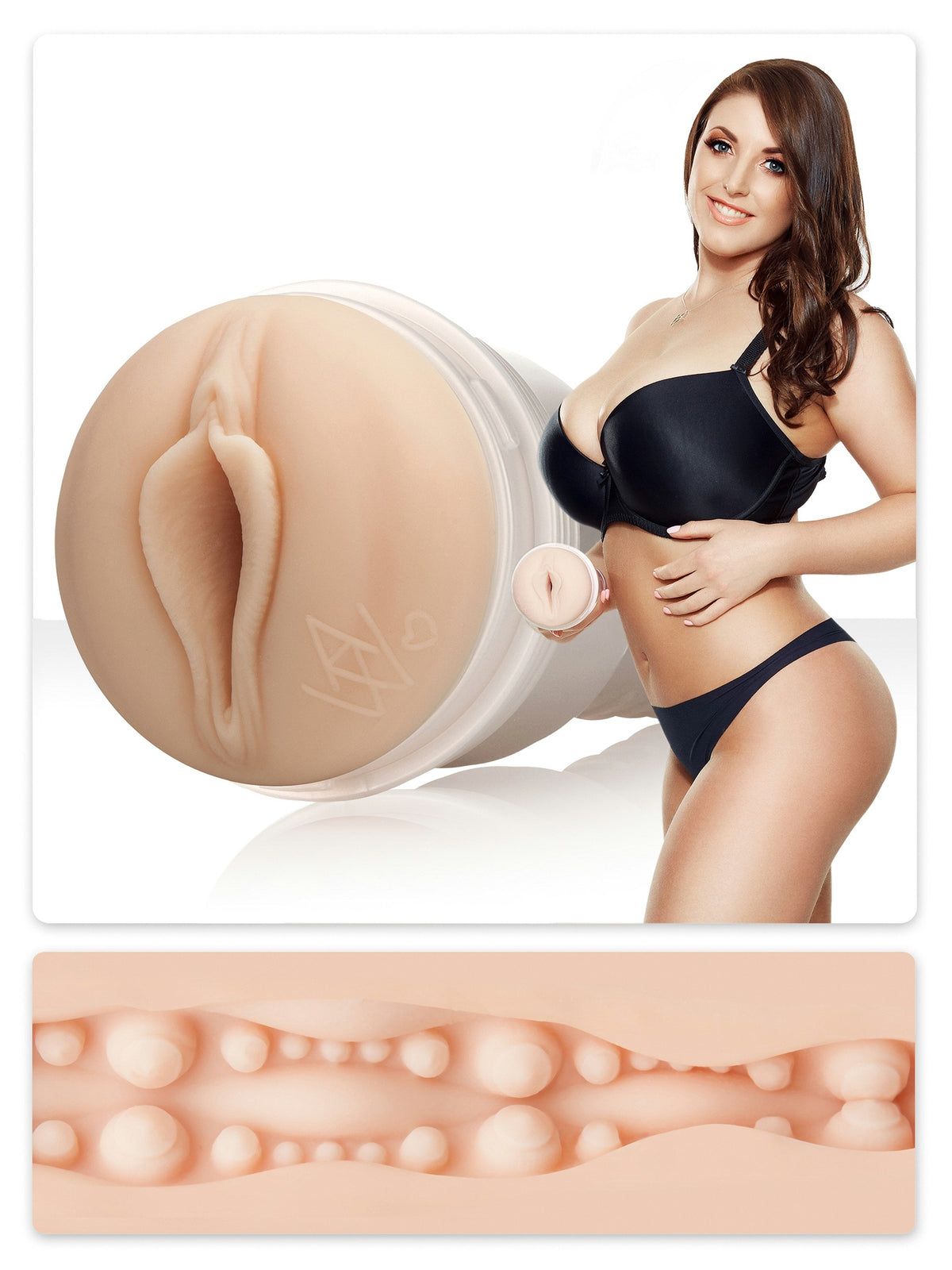 Fleshlight Angela White Indulge Texture, Flesh Pink