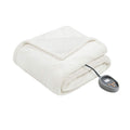 Gracie MIlls Heated Microlight to Berber Elect Electric Blanket with Two 20 Heat Level Setting Controllers, King: 90x100, Ivory -BR54-0653
