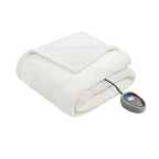 Gracie MIlls Heated Microlight to Berber Elect Electric Blanket with Two 20 Heat Level Setting Controllers, King: 90x100, Ivory -BR54-0653